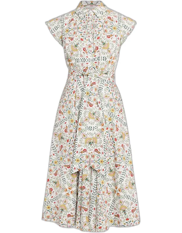 The Fran Folk Collared Cotton Dress