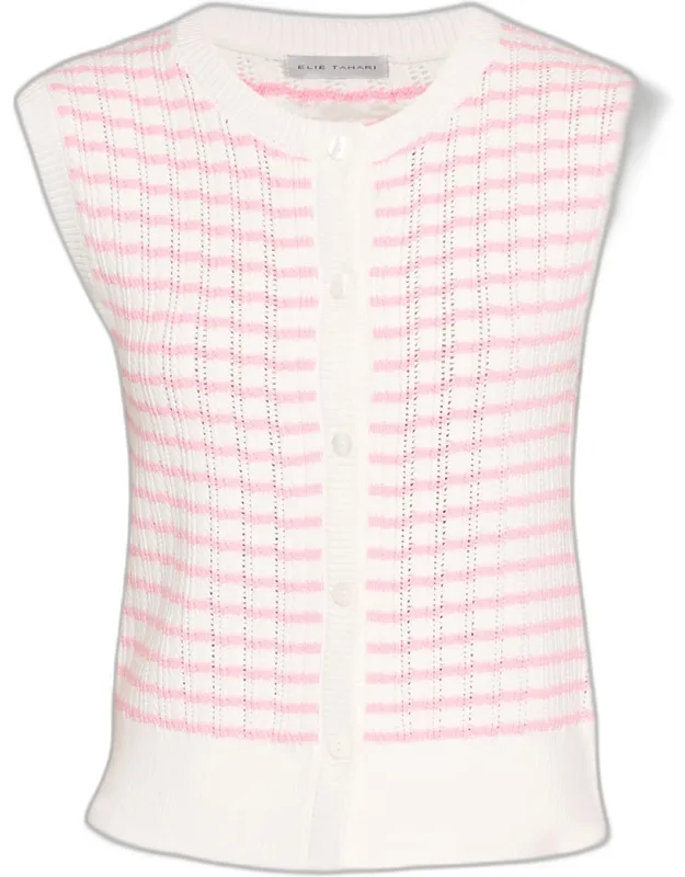The Dana Sleeveless Striped Sweater