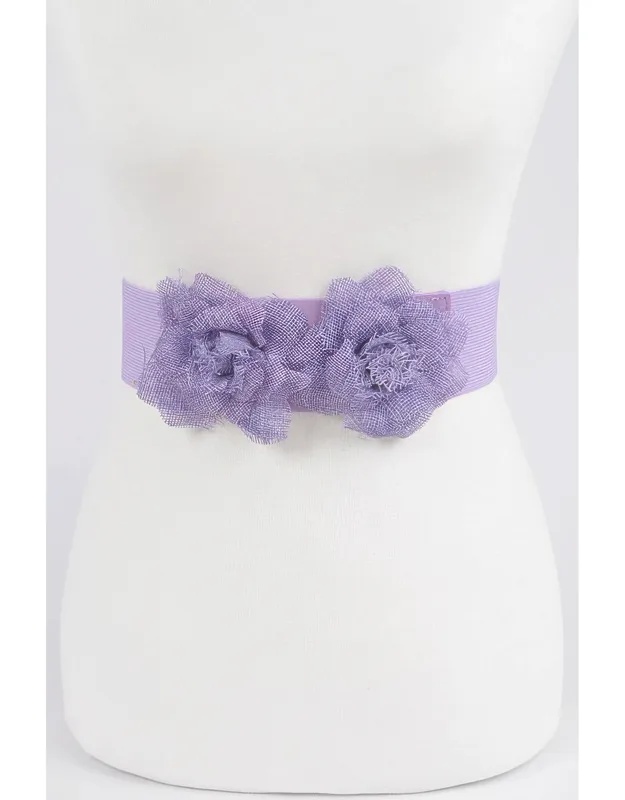 Flower Buckle Elastic Belt