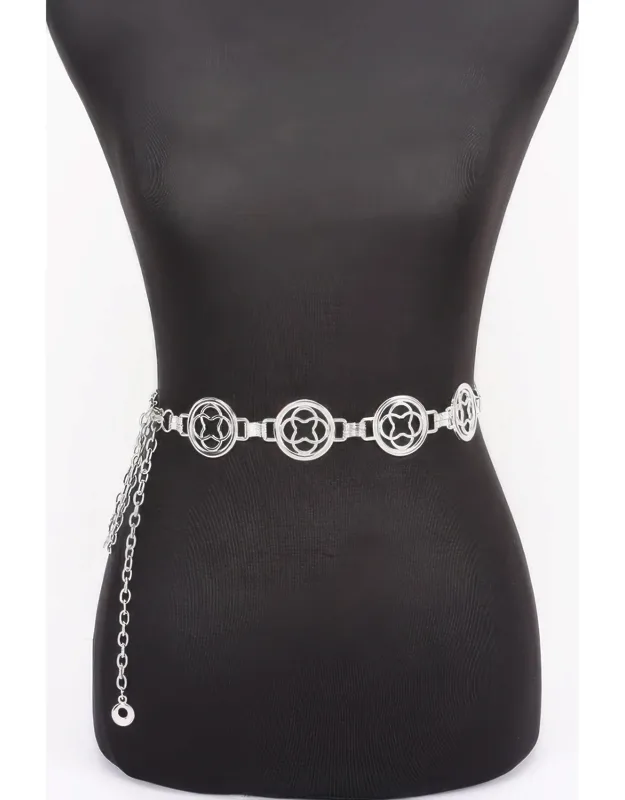 Statement Chain Belt With Circular Cut-out Detail