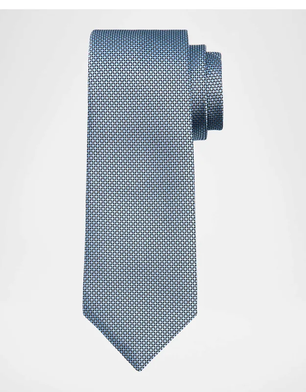 Diamond-print Silk Tie