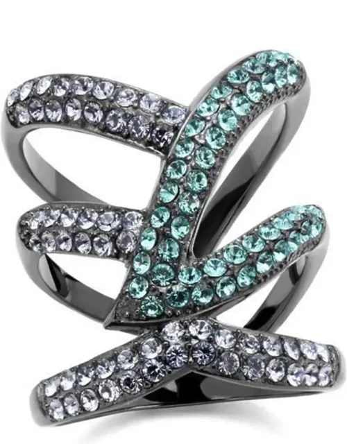 Light Stainless Steel Ring With Top Grade Crystal