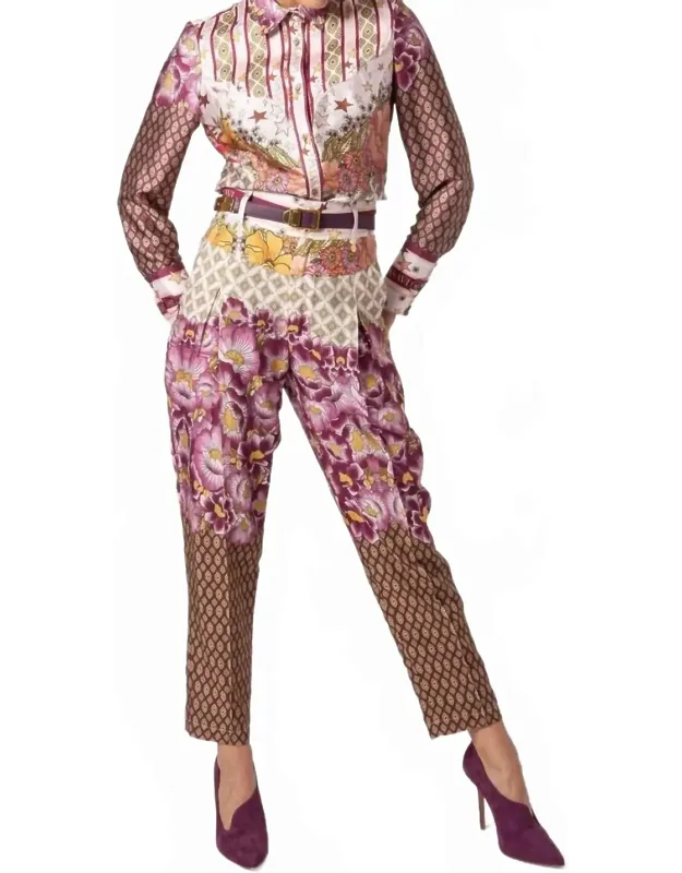 Geo Printed Yoke Pants