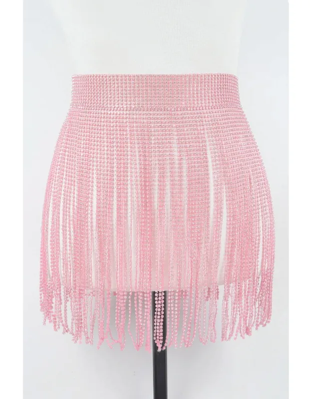 Rhinestone Fringe Belt