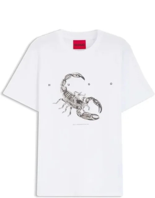 T-shirt With Spaced-out Logo And Statement Artwork