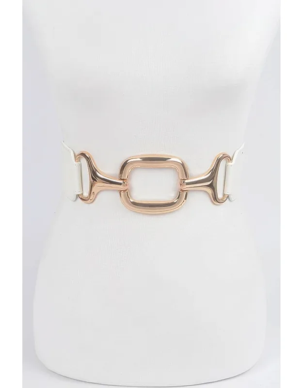 Metal Buckle Stretch Waist Belt