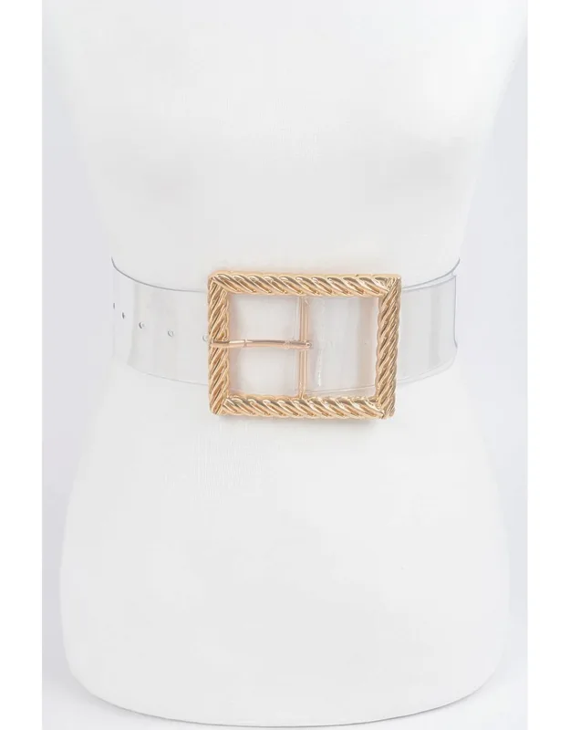 Transparent Metal Buckle Belt