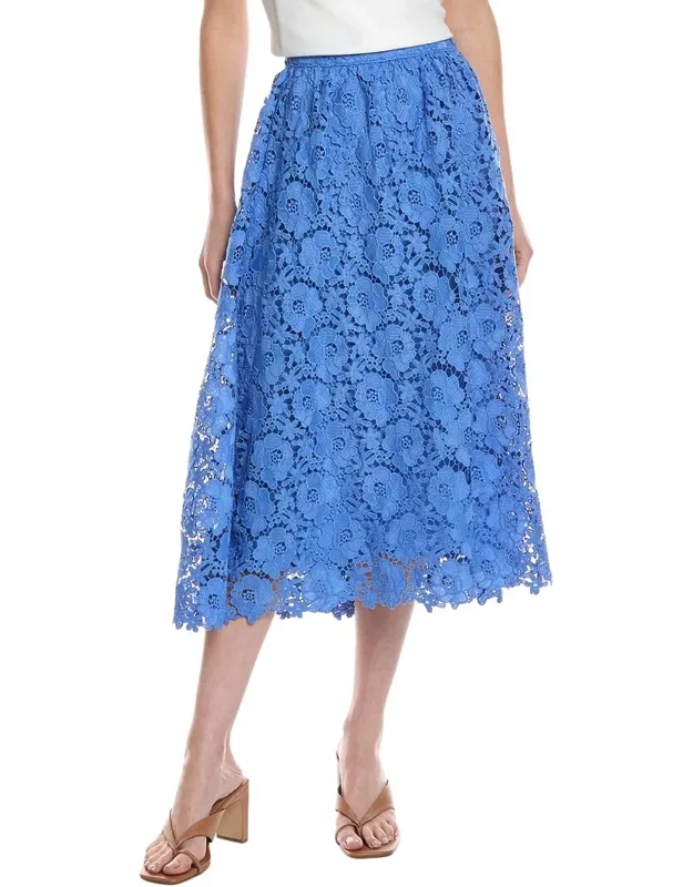 Lace A-line Midi Skirt