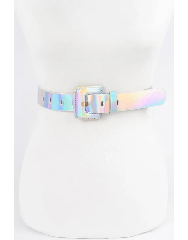 Hologram Metallic Belt