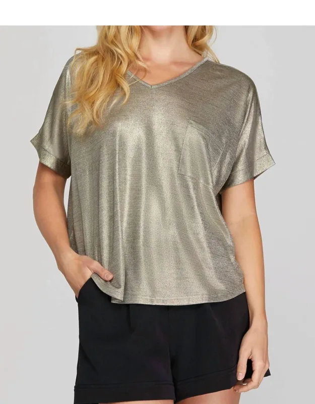 Dolman Sleeve Foil Tunic