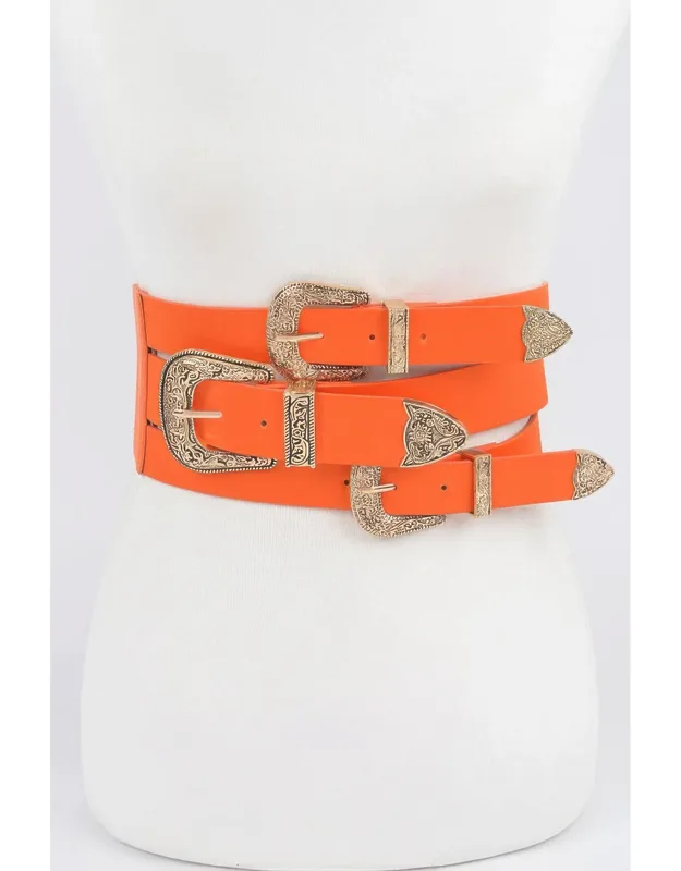 Multi Buckles Elastic Belt
