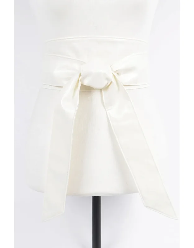 Faux Leather Tie Up Belt