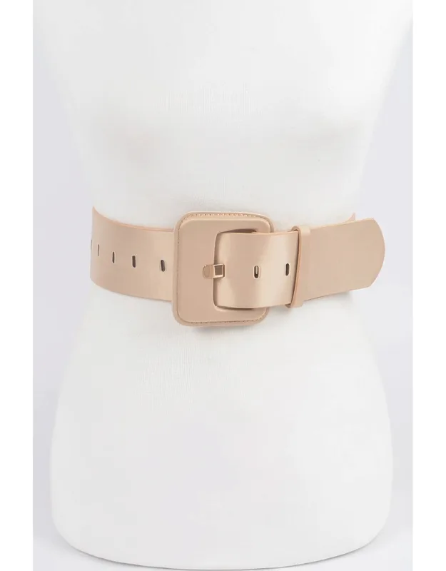 Micro Suede Wide Buckle Belt