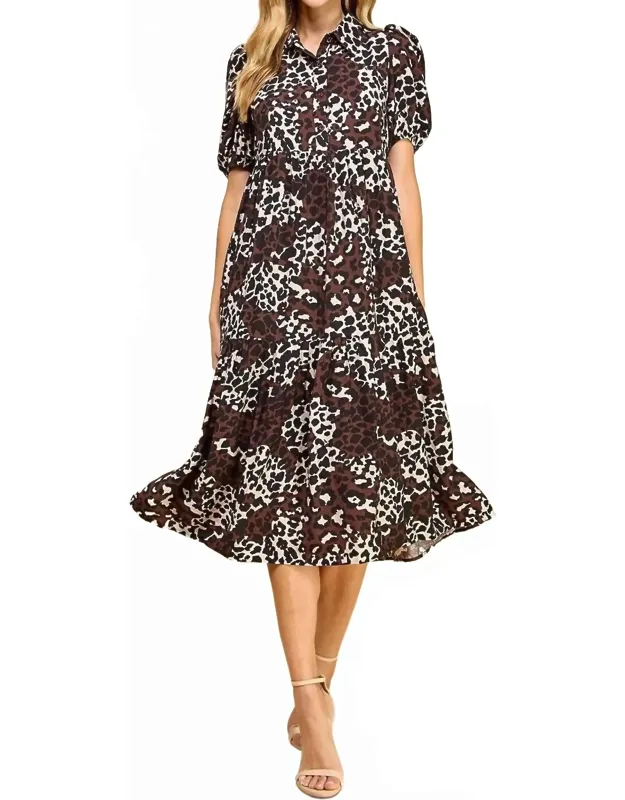 Collared Midi Shirt Dress