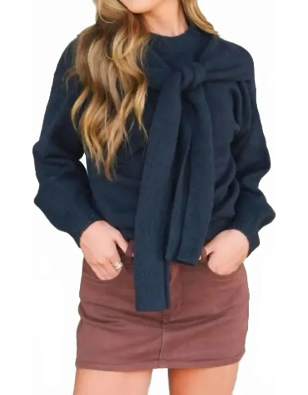 Beau Sweater With Shoulder Tie