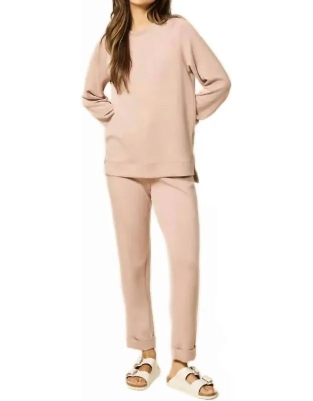 Athleisure Dreamtech Crew Tunic And Flood Pants Set