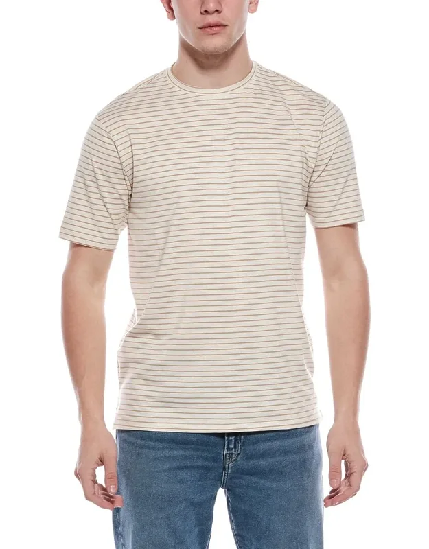 Stretch Dobby Striped Crewneck T-shirt