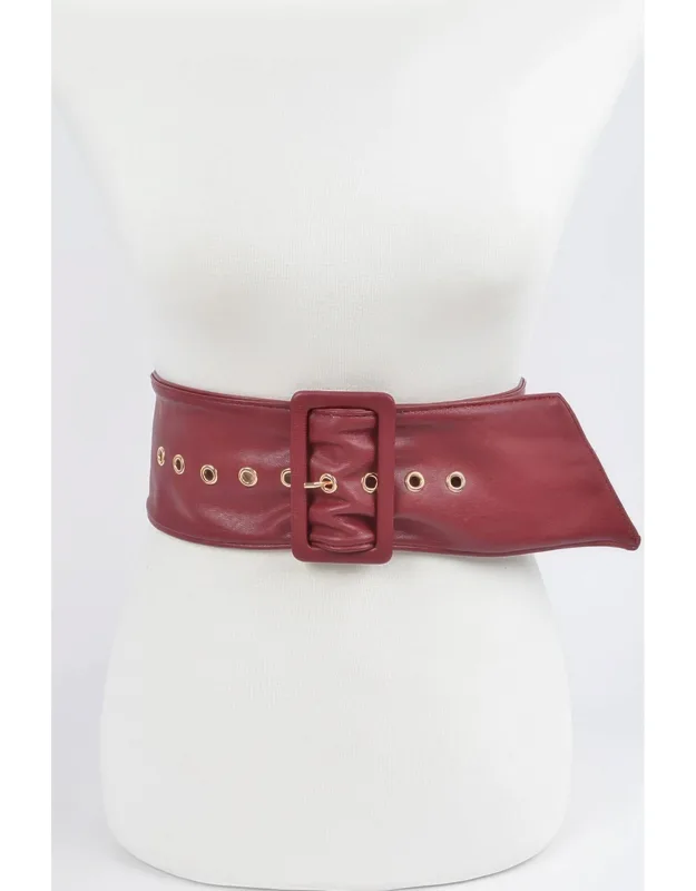 Monotone Leather Buckle Belt