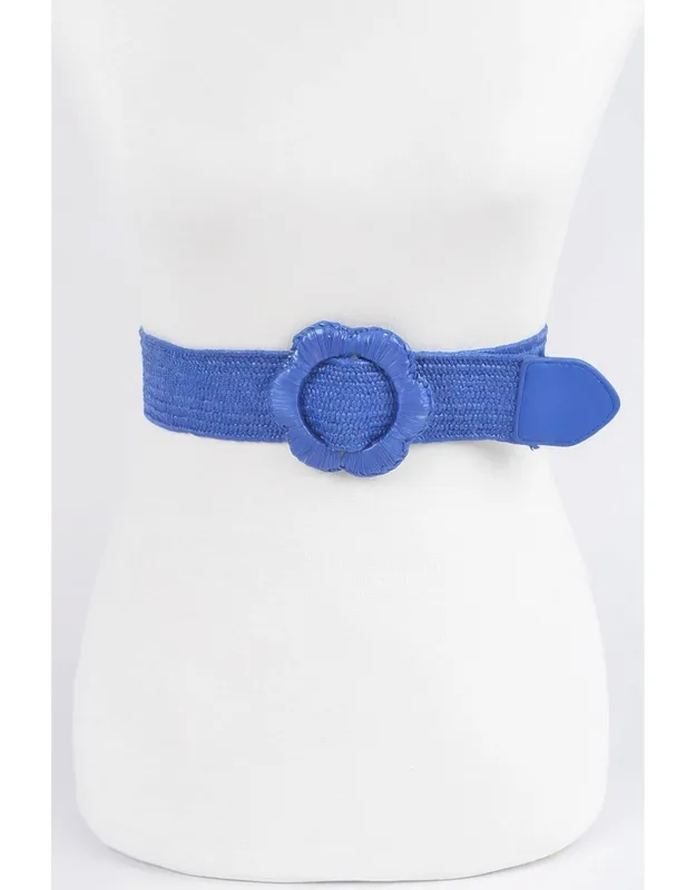 Faux Straw Elastic Belt