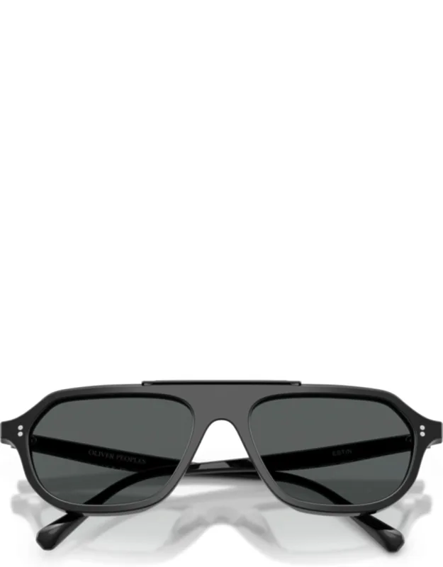Bold Geometric Frame Sunglasses With Double Bridge Design