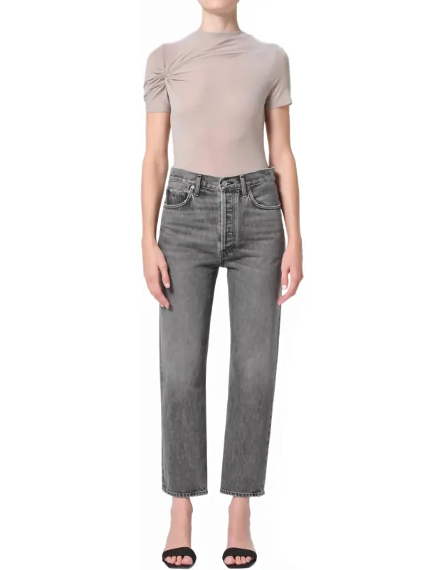 90's Pinch Waist Crop Jeans