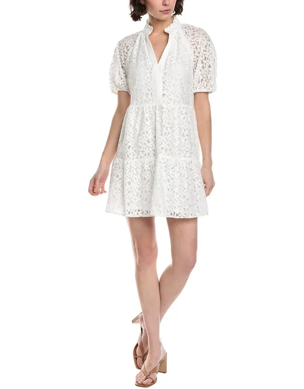 V-neck Tiered Babydoll Dress