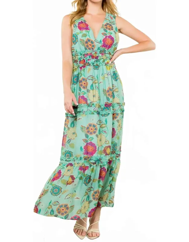 Floral Print Long Dress