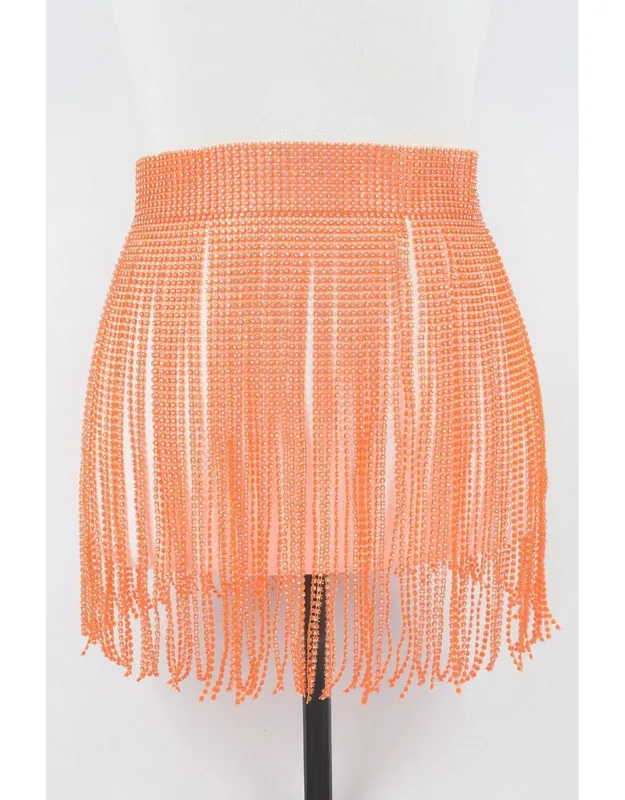 Rhinestone Fringe Belt