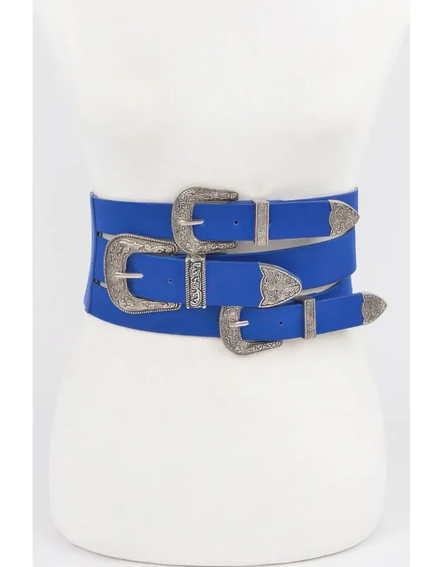 Multi Buckles Elastic Belt