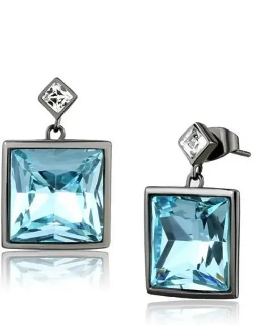 Light Stainless Steel Earrings With Top Grade Crystal