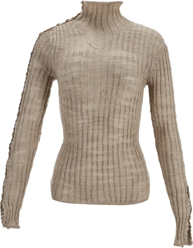 Ribbed-knit Turtleneck Sweater