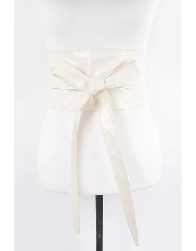 Tie Front Leather Belt