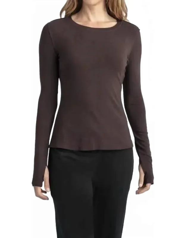Long Sleeve Scoop Neck Tee