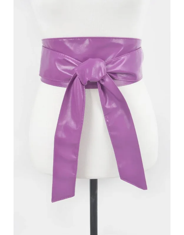 Faux Leather Tie Up Belt