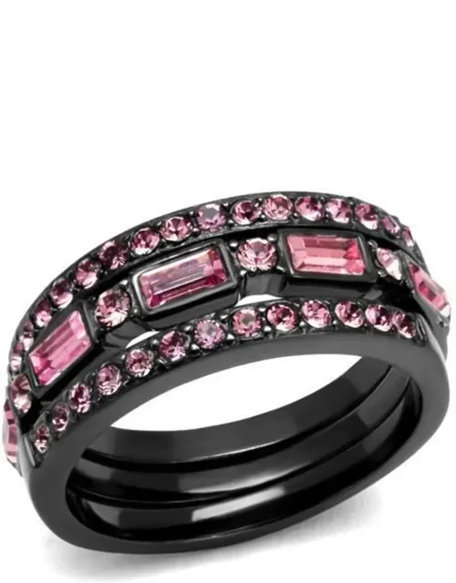 Light Stainless Steel Ring With Top Grade Crystal
