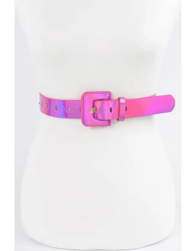 Hologram Metallic Belt