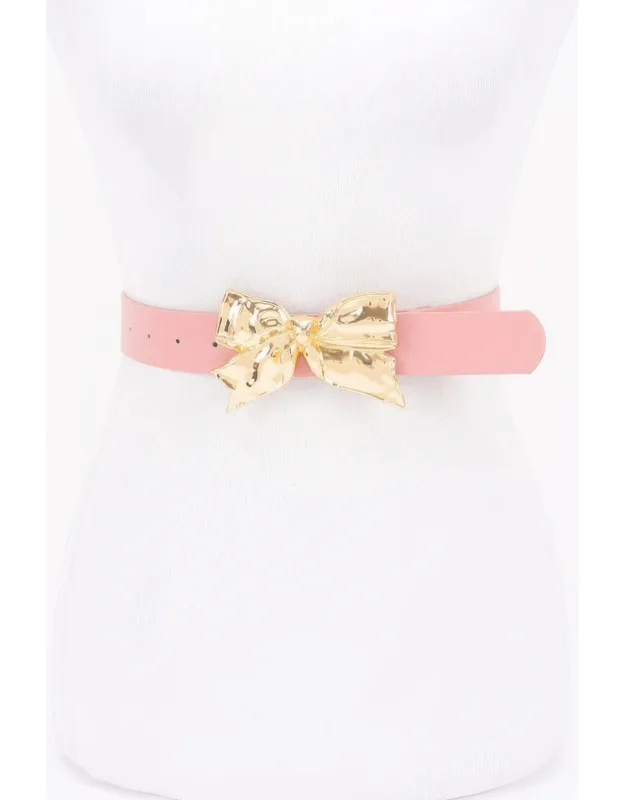 Metal Ribbon Buckle Belt