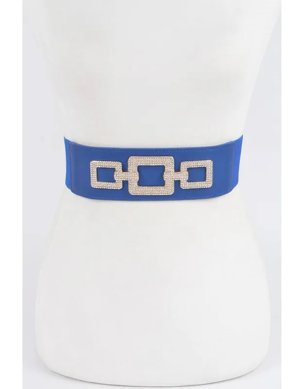 Rhinestone Link Elastic Belt