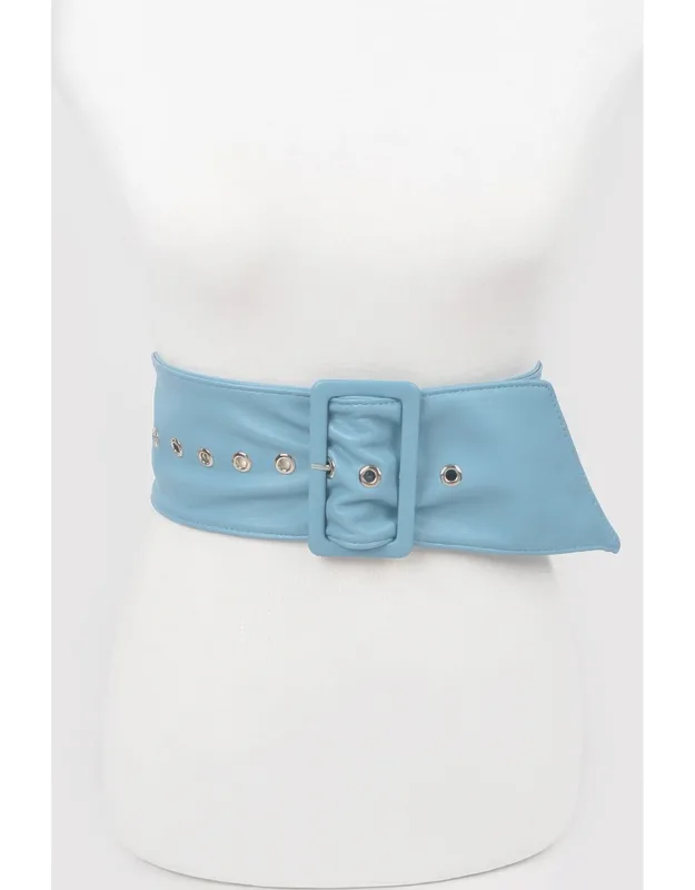 Monotone Leather Buckle Belt
