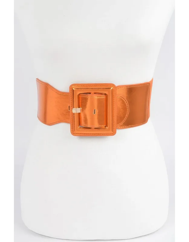 Sleek Metallic Elastic Belt