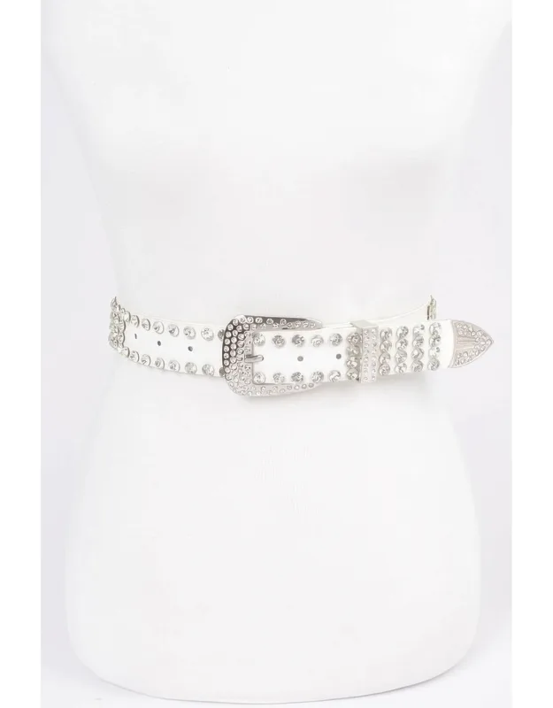 Sparkling Rhinestone Metal Belt
