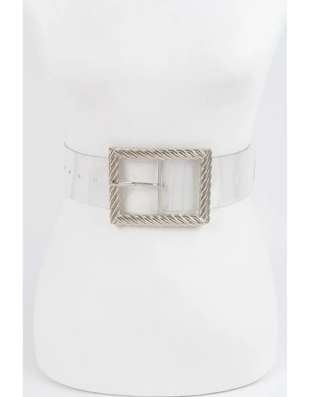 Transparent Metal Buckle Belt