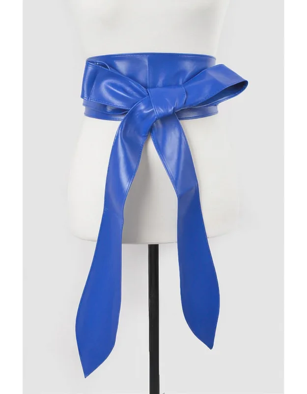 Faux Leather Kimono Belt
