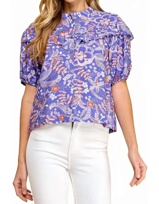 Floral Ruffle Blouse