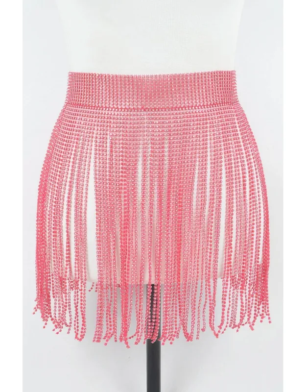 Rhinestone Fringe Belt