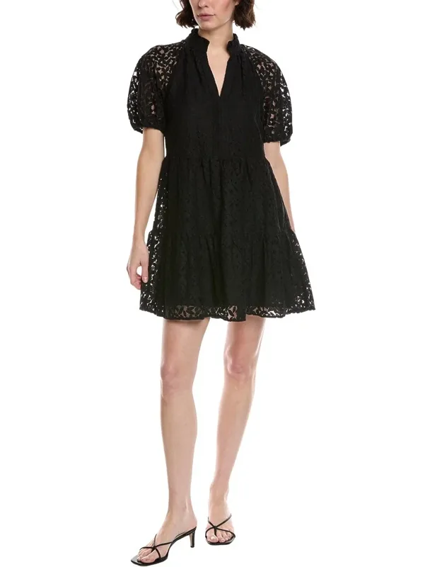 V-neck Tiered Babydoll Dress