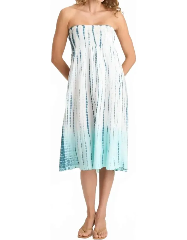 Linen Smocked Skirt-dress