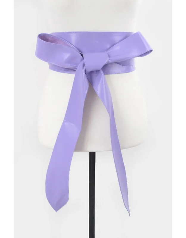 Faux Leather Kimono Belt