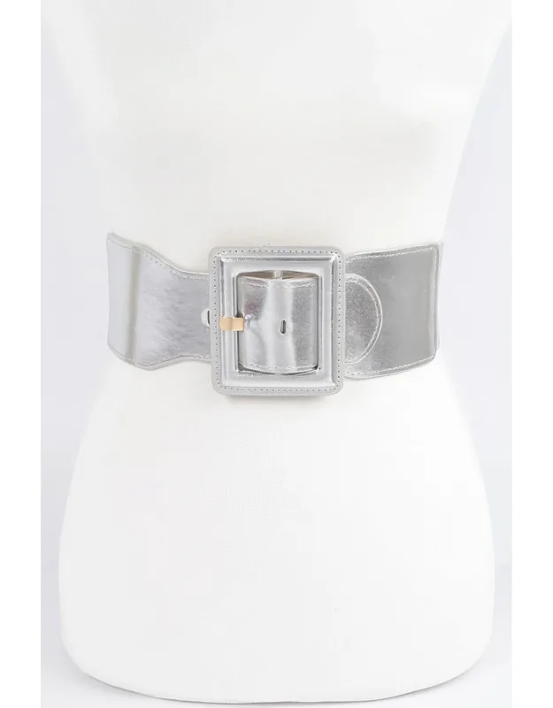Sleek Metallic Elastic Belt