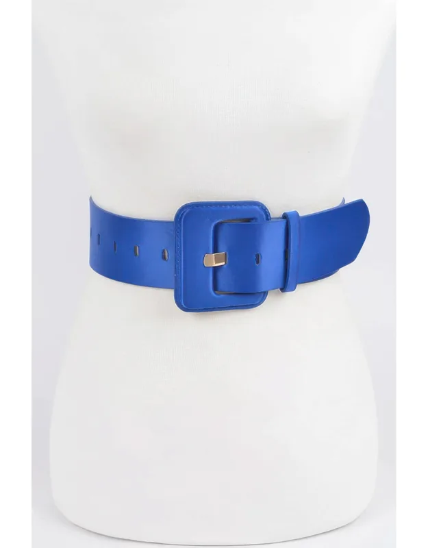 Micro Suede Wide Buckle Belt